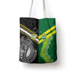 Rugby Cook Islands and Australia Tote Bag Tatau Tribal with Aboriginal Chevron Sport Style