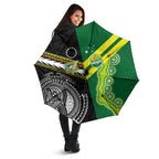 Rugby Cook Islands and Australia Umbrella Tatau Tribal with Aboriginal Chevron Sport Style