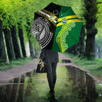 Rugby Cook Islands and Australia Umbrella Tatau Tribal with Aboriginal Chevron Sport Style