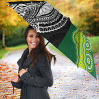 Rugby Cook Islands and Australia Umbrella Tatau Tribal with Aboriginal Chevron Sport Style