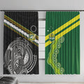 Rugby Cook Islands and Australia Window Curtain Tatau Tribal with Aboriginal Chevron Sport Style