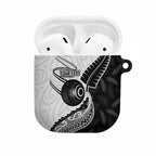 Personalised Aotearoa Lawn Bowls AirPods Case Maori and Silver Fern Half Style - Aussie Hoodie