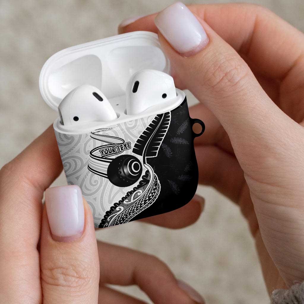 Personalised Aotearoa Lawn Bowls AirPods Case Maori and Silver Fern Half Style - Aussie Hoodie