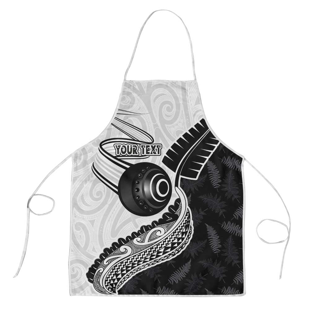Personalised Aotearoa Lawn Bowls Apron Maori and Silver Fern Half Style - Aussie Hoodie