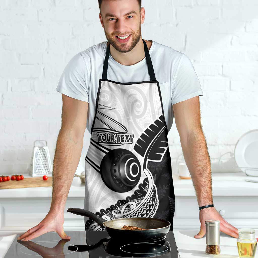 Personalised Aotearoa Lawn Bowls Apron Maori and Silver Fern Half Style - Aussie Hoodie
