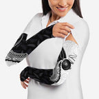 Personalised Aotearoa Lawn Bowls Arm Sleeves Maori and Silver Fern Half Style - Aussie Hoodie