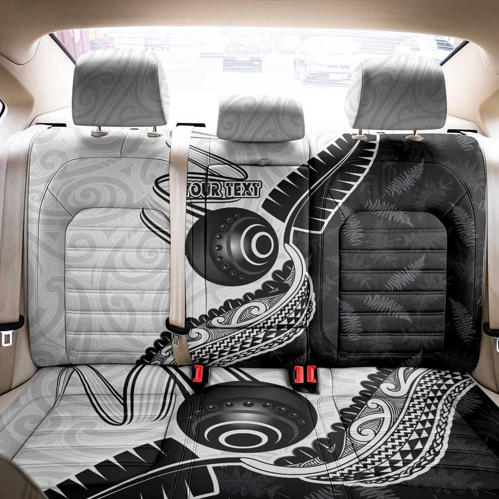 Personalised Aotearoa Lawn Bowls Back Car Seat Cover Maori and Silver Fern Half Style - Aussie Hoodie