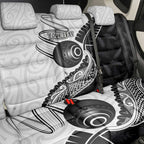 Personalised Aotearoa Lawn Bowls Back Car Seat Cover Maori and Silver Fern Half Style - Aussie Hoodie