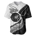 Personalised Aotearoa Lawn Bowls Baseball Jersey Maori and Silver Fern Half Style - Aussie Hoodie