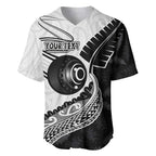 Personalised Aotearoa Lawn Bowls Baseball Jersey Maori and Silver Fern Half Style - Aussie Hoodie