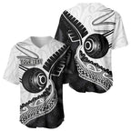 Personalised Aotearoa Lawn Bowls Baseball Jersey Maori and Silver Fern Half Style - Aussie Hoodie