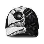 Aotearoa Lawn Bowls Baseball Net Cap Maori and Silver Fern Half Style - Aussie Hoodie
