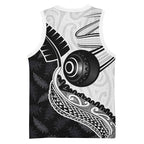 Personalised Aotearoa Lawn Bowls Basketball Jersey Maori and Silver Fern Half Style - Aussie Hoodie