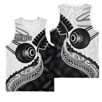 Personalised Aotearoa Lawn Bowls Basketball Jersey Maori and Silver Fern Half Style - Aussie Hoodie