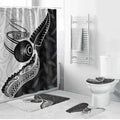Personalised Aotearoa Lawn Bowls Bathroom Set Maori and Silver Fern Half Style - Aussie Hoodie