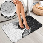 Personalised Aotearoa Lawn Bowls Bathroom Set Maori and Silver Fern Half Style - Aussie Hoodie
