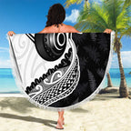 Personalised Aotearoa Lawn Bowls Beach Blanket Maori and Silver Fern Half Style - Aussie Hoodie