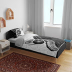 Personalised Aotearoa Lawn Bowls Bedding Set Maori and Silver Fern Half Style - Aussie Hoodie