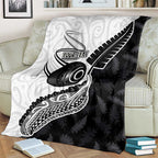 Personalised Aotearoa Lawn Bowls Blanket Maori and Silver Fern Half Style - Aussie Hoodie