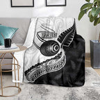 Personalised Aotearoa Lawn Bowls Blanket Maori and Silver Fern Half Style - Aussie Hoodie