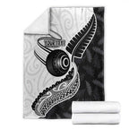Personalised Aotearoa Lawn Bowls Blanket Maori and Silver Fern Half Style - Aussie Hoodie