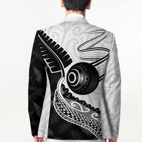 Personalised Aotearoa Lawn Bowls Blazer Maori and Silver Fern Half Style - Aussie Hoodie