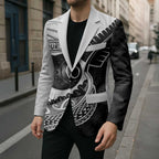 Personalised Aotearoa Lawn Bowls Blazer Maori and Silver Fern Half Style - Aussie Hoodie