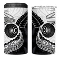 Personalised Aotearoa Lawn Bowls 4 in 1 Can Cooler Tumbler Maori and Silver Fern Half Style - Aussie Hoodie