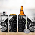 Personalised Aotearoa Lawn Bowls 4 in 1 Can Cooler Tumbler Maori and Silver Fern Half Style - Aussie Hoodie