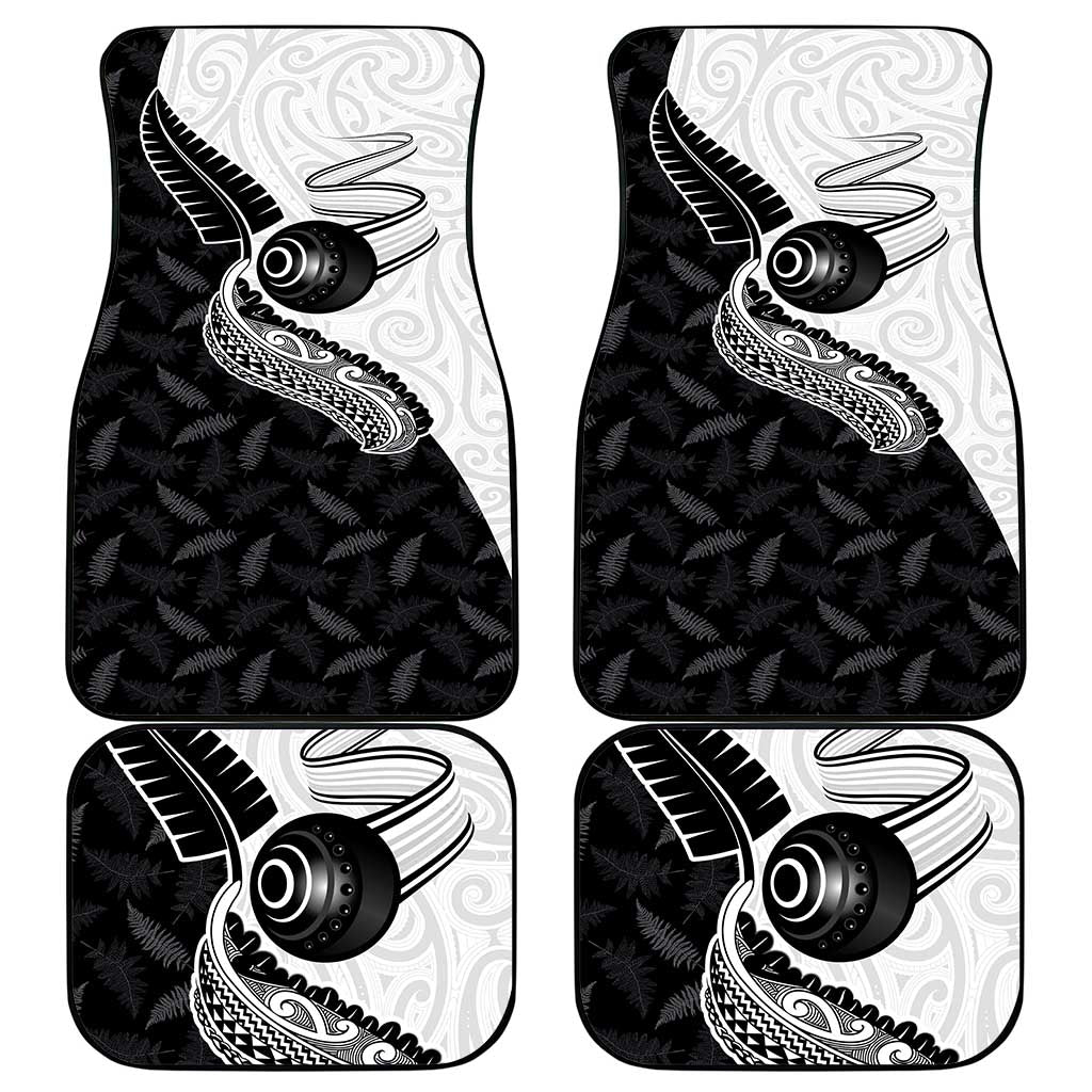 Aotearoa Lawn Bowls Car Mats Maori and Silver Fern Half Style - Aussie Hoodie