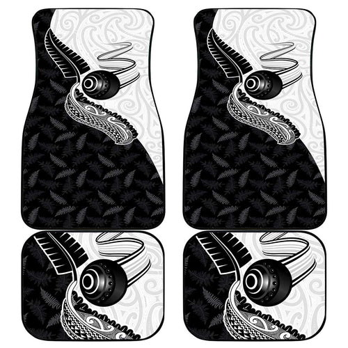 Aotearoa Lawn Bowls Car Mats Maori and Silver Fern Half Style - Aussie Hoodie
