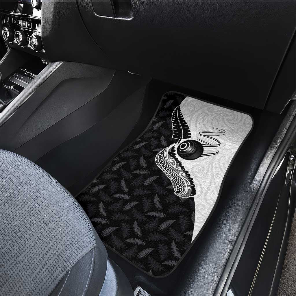 Aotearoa Lawn Bowls Car Mats Maori and Silver Fern Half Style - Aussie Hoodie