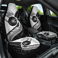 Personalised Aotearoa Lawn Bowls Car Seat Cover Maori and Silver Fern Half Style - Aussie Hoodie