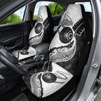 Personalised Aotearoa Lawn Bowls Car Seat Cover Maori and Silver Fern Half Style - Aussie Hoodie