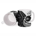 Personalised Aotearoa Lawn Bowls Ceramic Mug Maori and Silver Fern Half Style - Aussie Hoodie