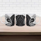 Personalised Aotearoa Lawn Bowls Ceramic Mug Maori and Silver Fern Half Style - Aussie Hoodie