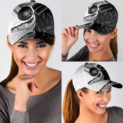 Aotearoa Lawn Bowls Classic Cap Maori and Silver Fern Half Style - Aussie Hoodie