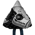 Personalised Aotearoa Lawn Bowls Cloak Maori and Silver Fern Half Style - Aussie Hoodie