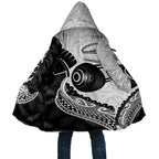 Personalised Aotearoa Lawn Bowls Cloak Maori and Silver Fern Half Style - Aussie Hoodie