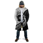 Personalised Aotearoa Lawn Bowls Cloak Maori and Silver Fern Half Style - Aussie Hoodie