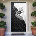 Aotearoa Lawn Bowls Door Cover Maori and Silver Fern Half Style - Aussie Hoodie