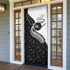 Aotearoa Lawn Bowls Door Cover Maori and Silver Fern Half Style - Aussie Hoodie