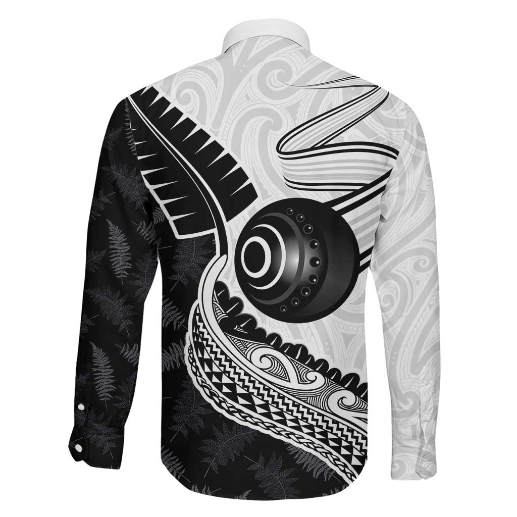 Personalised Aotearoa Lawn Bowls Family Matching Long Sleeve Bodycon Dress and Hawaiian Shirt Maori and Silver Fern Half Style - Aussie Hoodie