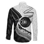 Personalised Aotearoa Lawn Bowls Family Matching Long Sleeve Bodycon Dress and Hawaiian Shirt Maori and Silver Fern Half Style - Aussie Hoodie