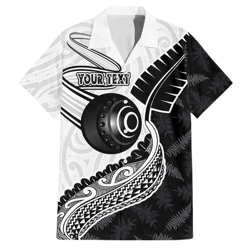 Personalised Aotearoa Lawn Bowls Family Matching Short Sleeve Bodycon Dress and Hawaiian Shirt Maori and Silver Fern Half Style - Aussie Hoodie