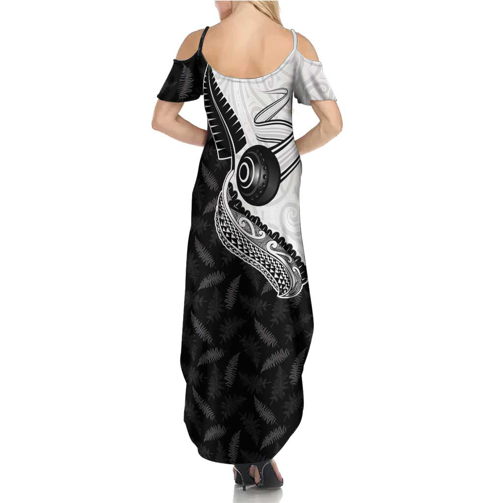 Personalised Aotearoa Lawn Bowls Family Matching Summer Maxi Dress and Hawaiian Shirt Maori and Silver Fern Half Style - Aussie Hoodie