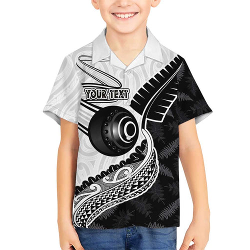 Personalised Aotearoa Lawn Bowls Family Matching Summer Maxi Dress and Hawaiian Shirt Maori and Silver Fern Half Style - Aussie Hoodie