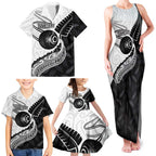 Personalised Aotearoa Lawn Bowls Family Matching Tank Maxi Dress and Hawaiian Shirt Maori and Silver Fern Half Style - Aussie Hoodie