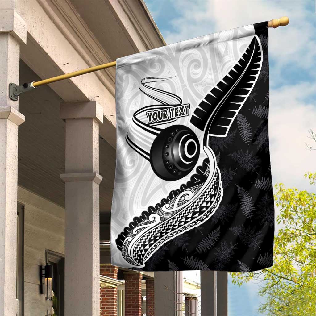 Personalised Aotearoa Lawn Bowls Garden Flag Maori and Silver Fern Half Style - Aussie Hoodie