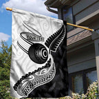 Personalised Aotearoa Lawn Bowls Garden Flag Maori and Silver Fern Half Style - Aussie Hoodie
